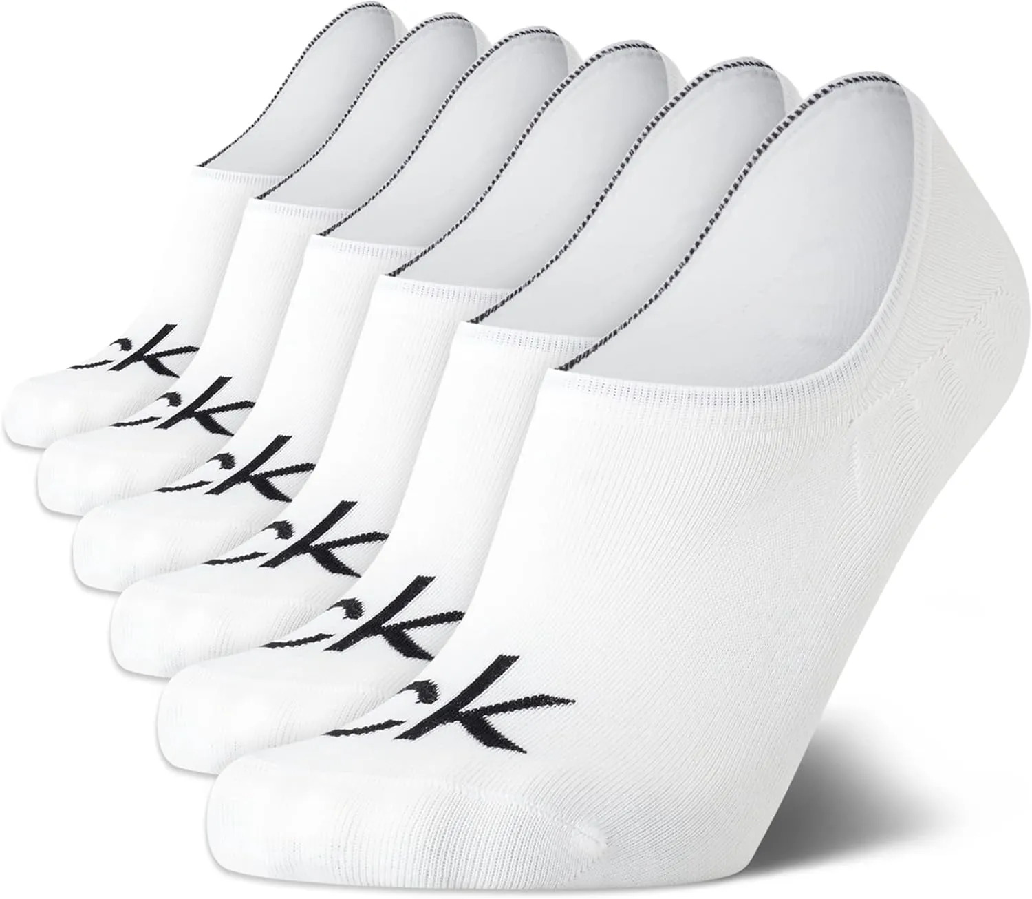 Calvin Klein Men's Liner Socks - 6 Pack Cushioned Non-Slip No Show Sneaker Loafer Socks - Ultra Low Cut Socks for Men (7-12)