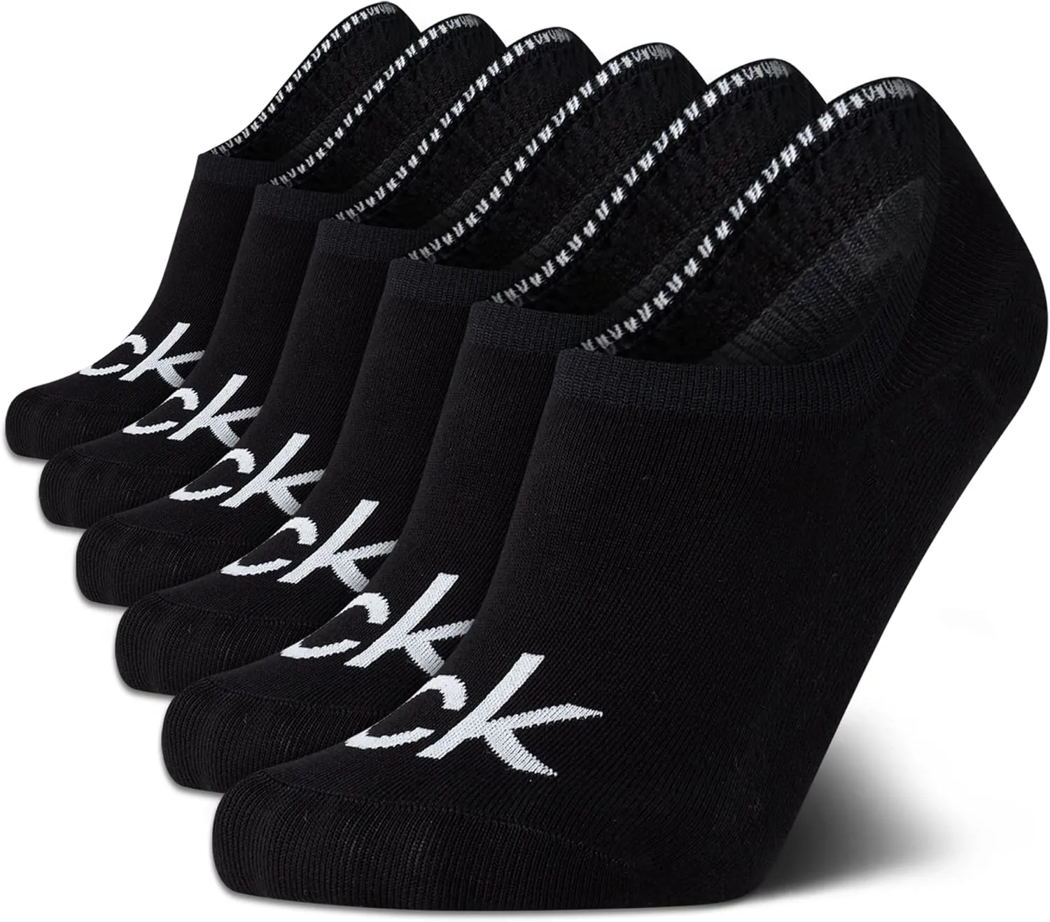 Calvin Klein Men's Liner Socks - 6 Pack Cushioned Non-Slip No Show Sneaker Loafer Socks - Ultra Low Cut Socks for Men (7-12)