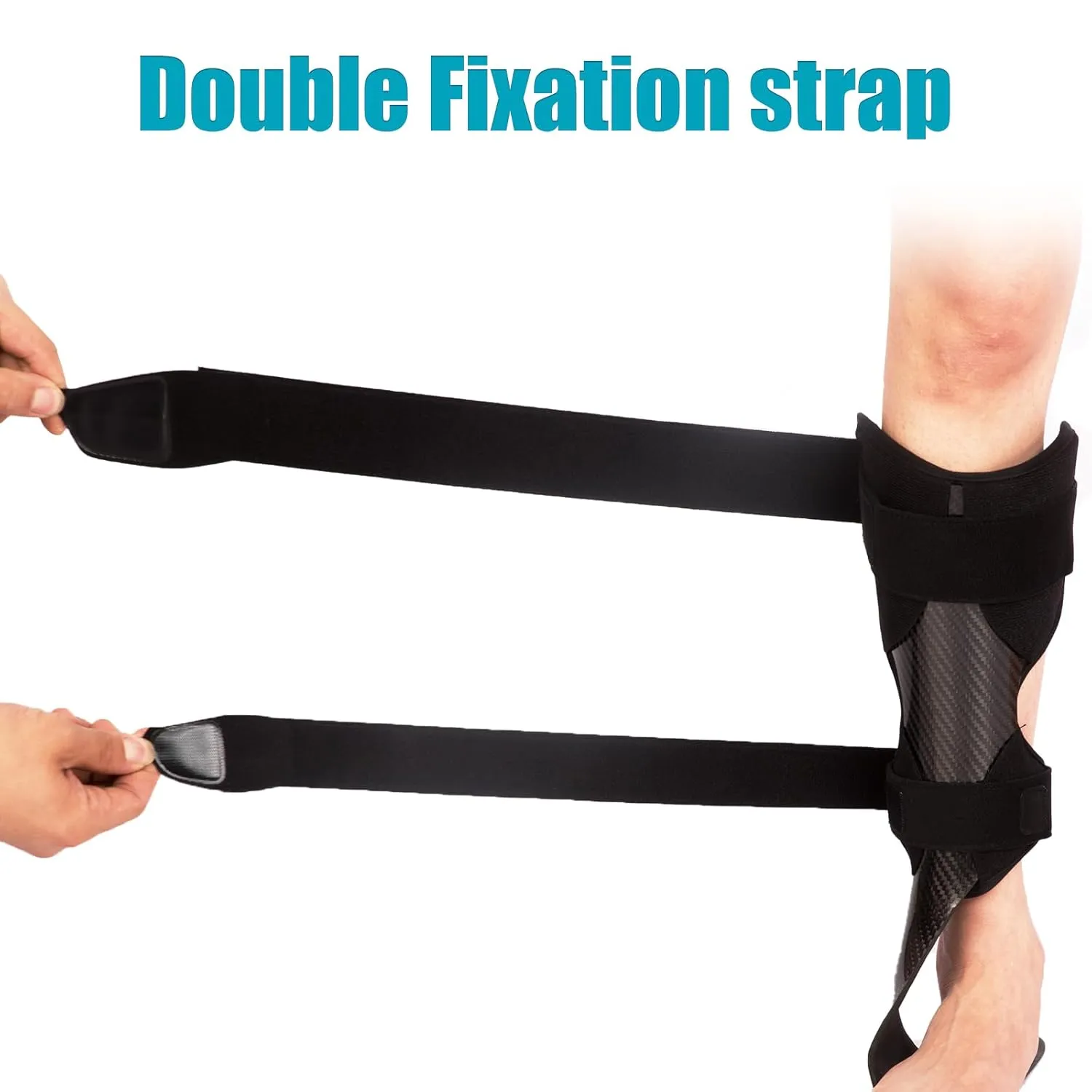 Carbon Fiber AFO Brace Lightweight Ankle Foot Orthosis Foot Drop Brace AFO Rehabilitator for Drop Foot, Stroke, Hemiplegia (M-Left (Carbon Fiber))