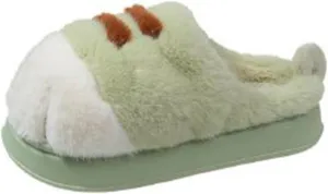 Cat Paw Slippers for Women, Cute Funny 3D Cat Paw Cartoon Slipper Warm Fluffy Furry Winter House Shoes
