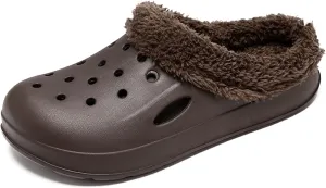 CERYTHRINA Men's Women's Lined Clog Breathable Mesh Lining Indoor Outdoor Walking Garden Clogs Winter Slippers