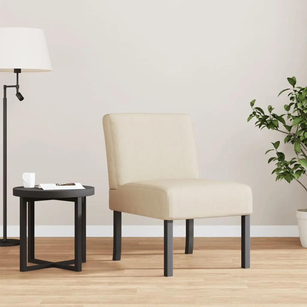 Chair Accent Sofa Slipper Chair with Wood Legs for Living Room Fabric