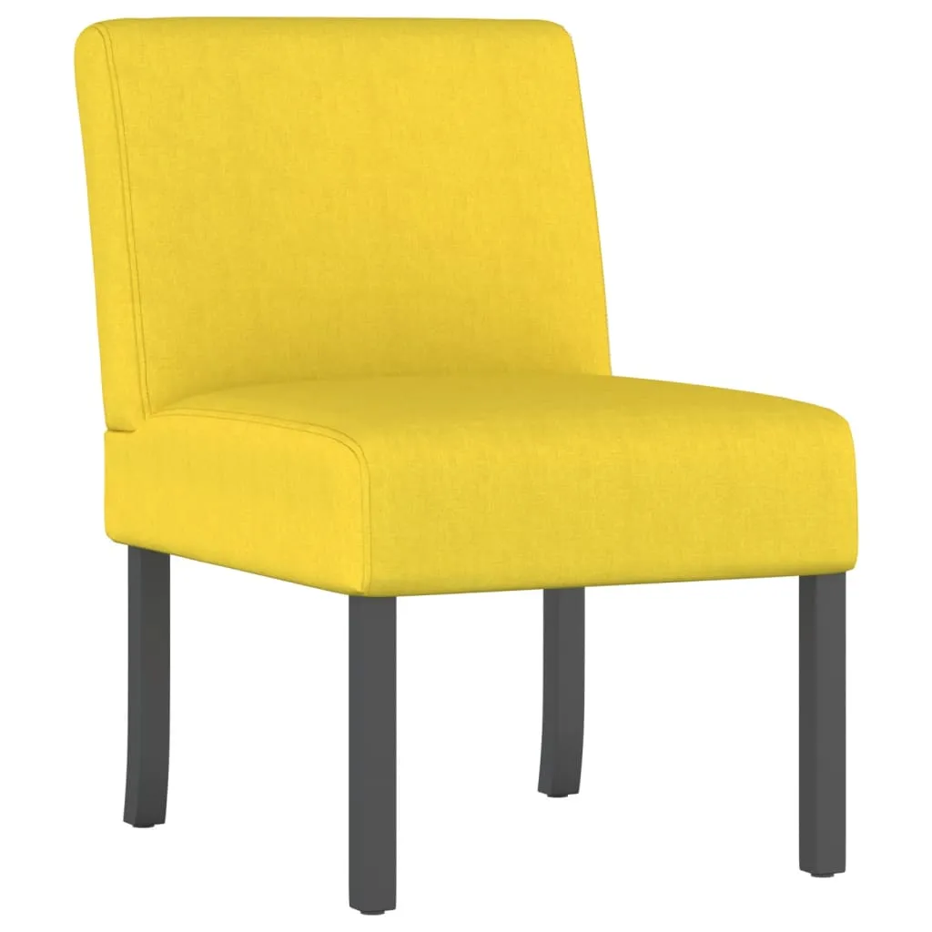 Chair Accent Sofa Slipper Chair with Wood Legs for Living Room Fabric