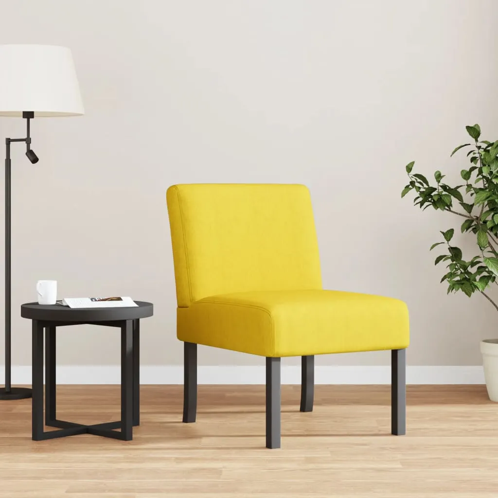 Chair Accent Sofa Slipper Chair with Wood Legs for Living Room Fabric