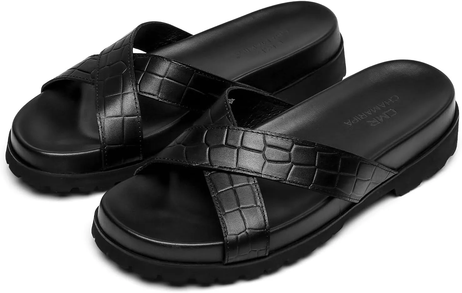 CHAMARIPA Fisherman Sandals Elevator Shoes Mens Leather Height Increasing Casual H81D15D192D