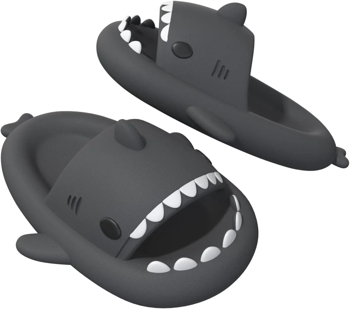 ChayChax Boys Girl Cloud Shark Slides Non-Slip Novelty Open Toe Sandals Extremely Comfy Cushioned Thick Sole Cute Cartoon Shower Slippers Indoor & Outdoor