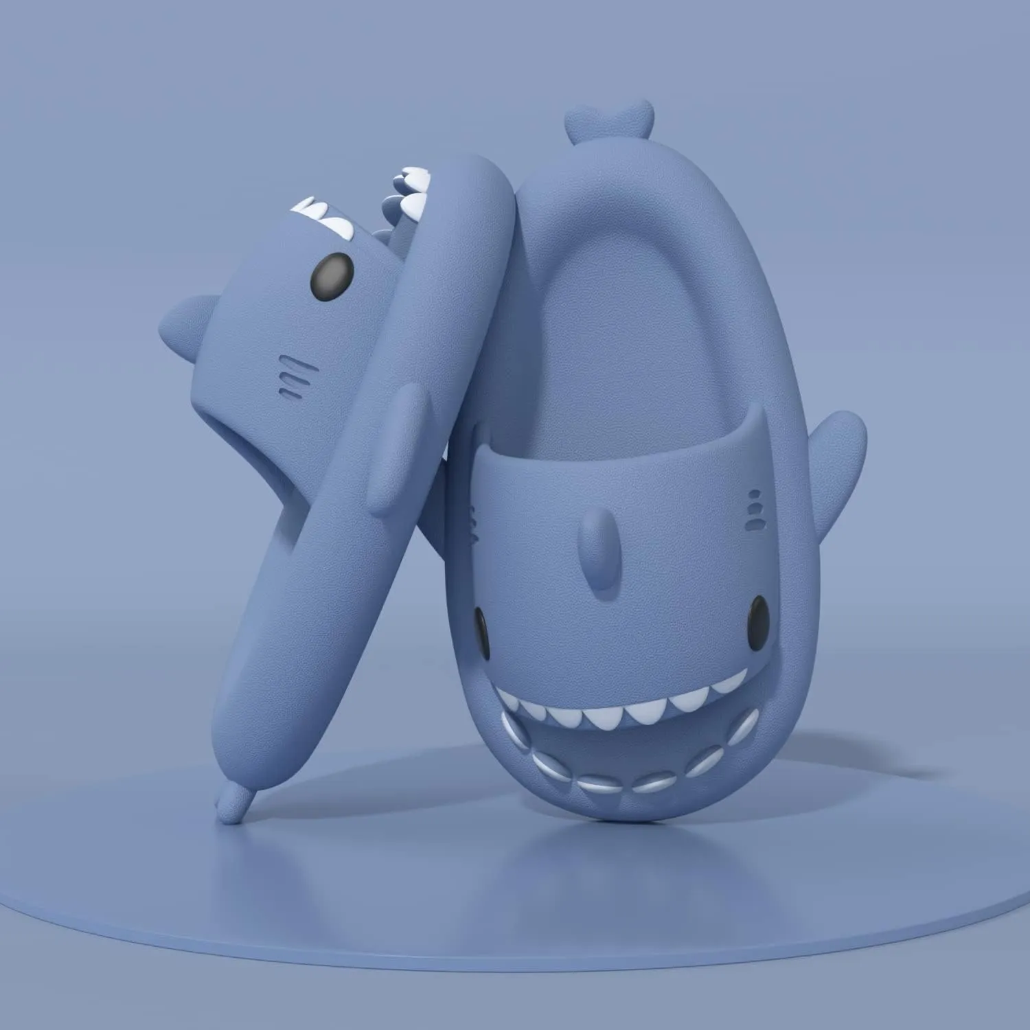 ChayChax Boys Girl Cloud Shark Slides Non-Slip Novelty Open Toe Sandals Extremely Comfy Cushioned Thick Sole Cute Cartoon Shower Slippers Indoor & Outdoor