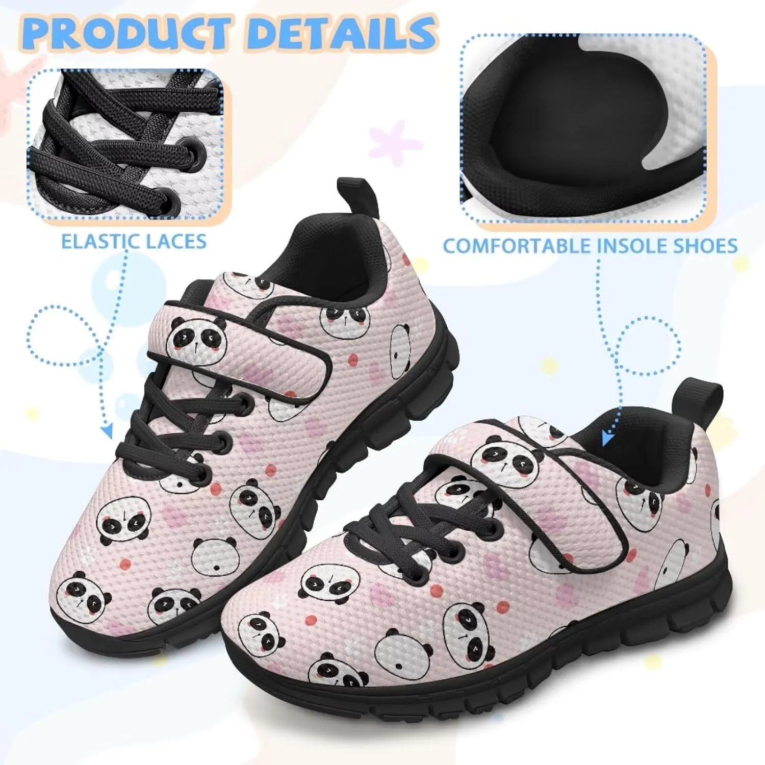 Child Boys Girls Travel Shoes Single Buckle Low-Top Sneakers Lightweight Lace-Up Running Shoe for Travel US 11-15 Black Sole