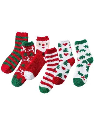 Christmas Fuzzy Socks Women