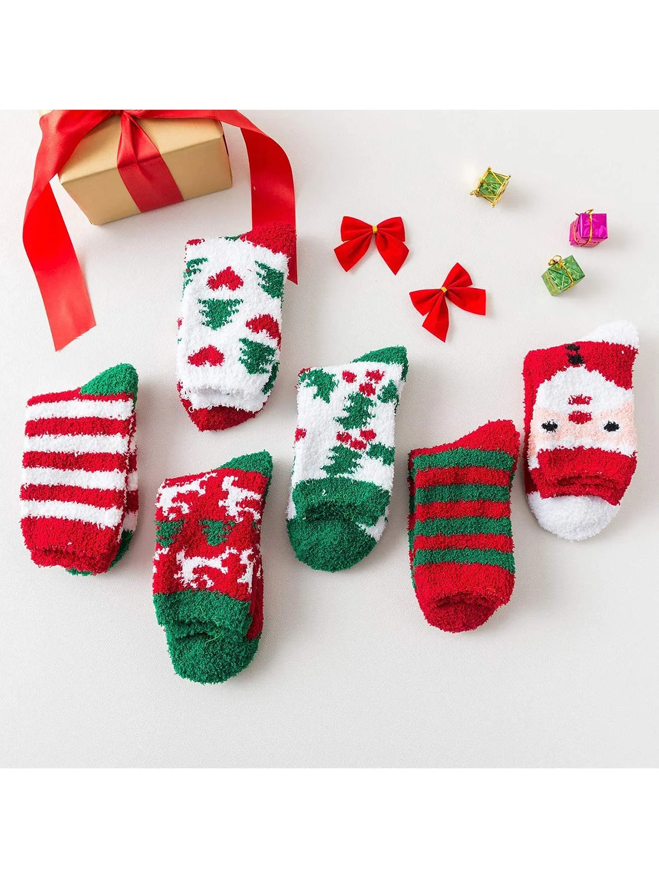 Christmas Fuzzy Socks Women
