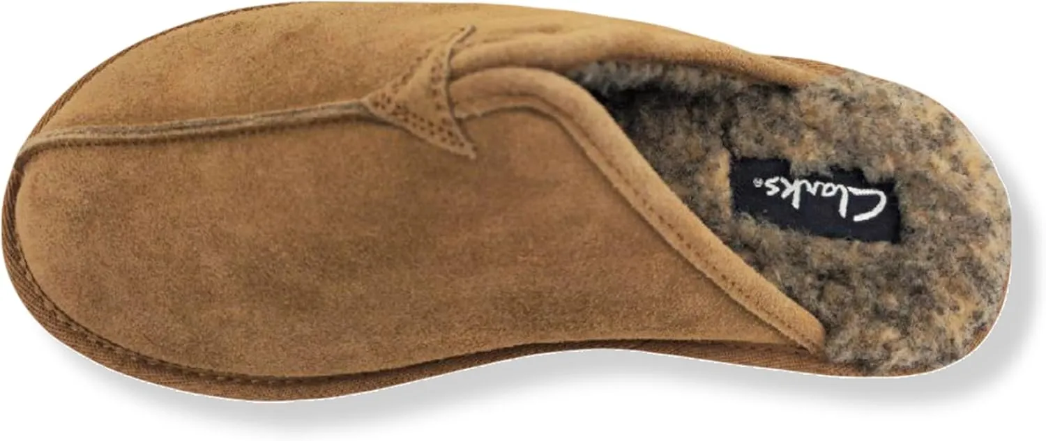 Clarks Men's, Plush Fur Scuff Slipper