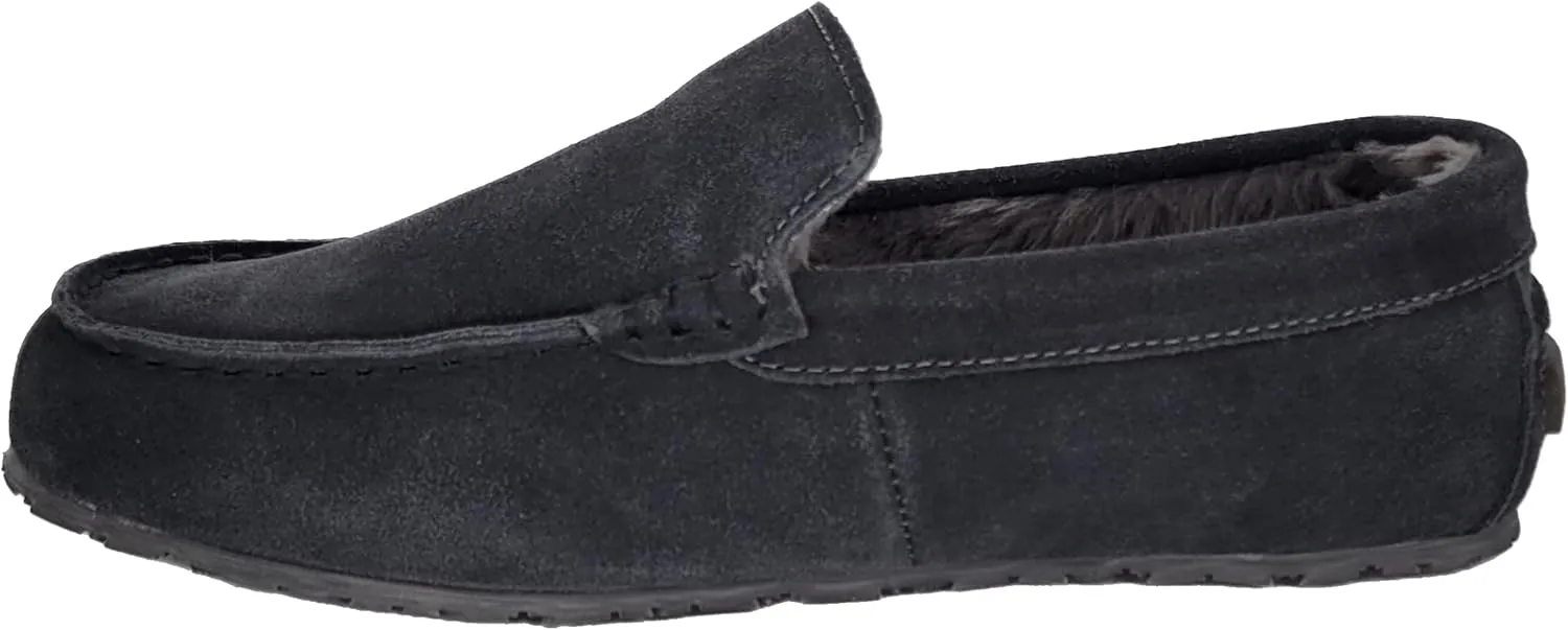 Clarks Mens Suede Moccasin Slippers Warm Cozy Indoor Outdoor Plush Faux Fur Lined Slipper For Men