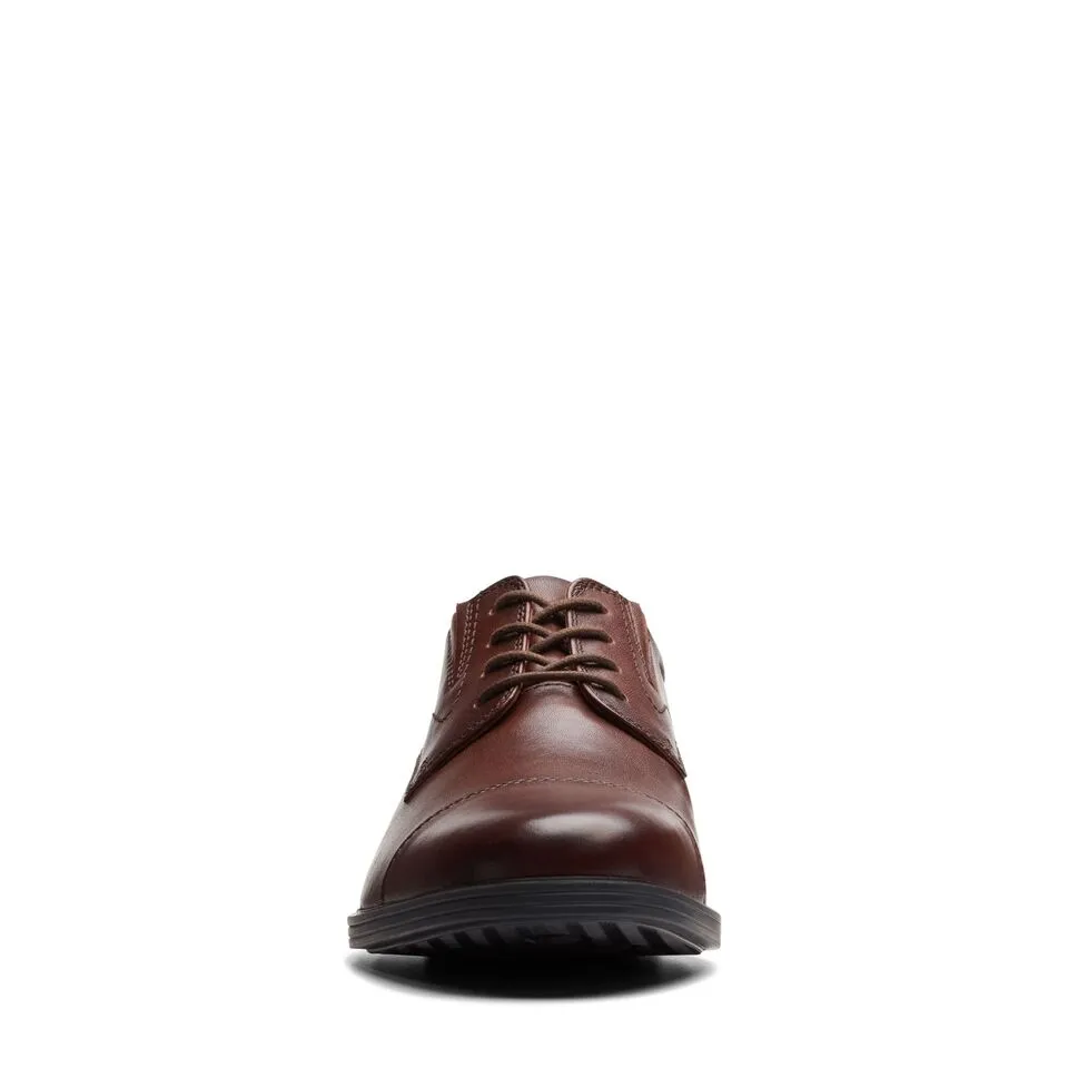Clarks Men's Whiddon Cap Mahogany Leather 26174471