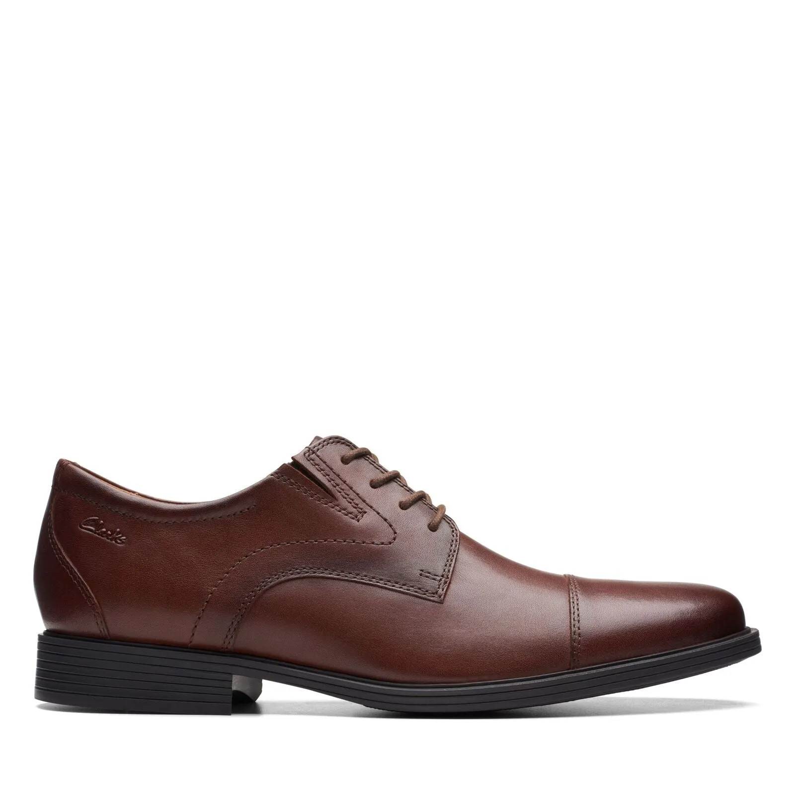 Clarks Men's Whiddon Cap Mahogany Leather 26174471