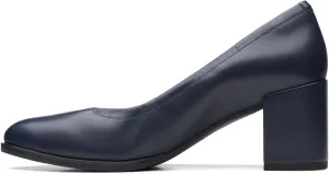 Clarks Unisex Freva55 Court Sneaker, Navy Leath, 0 US Women