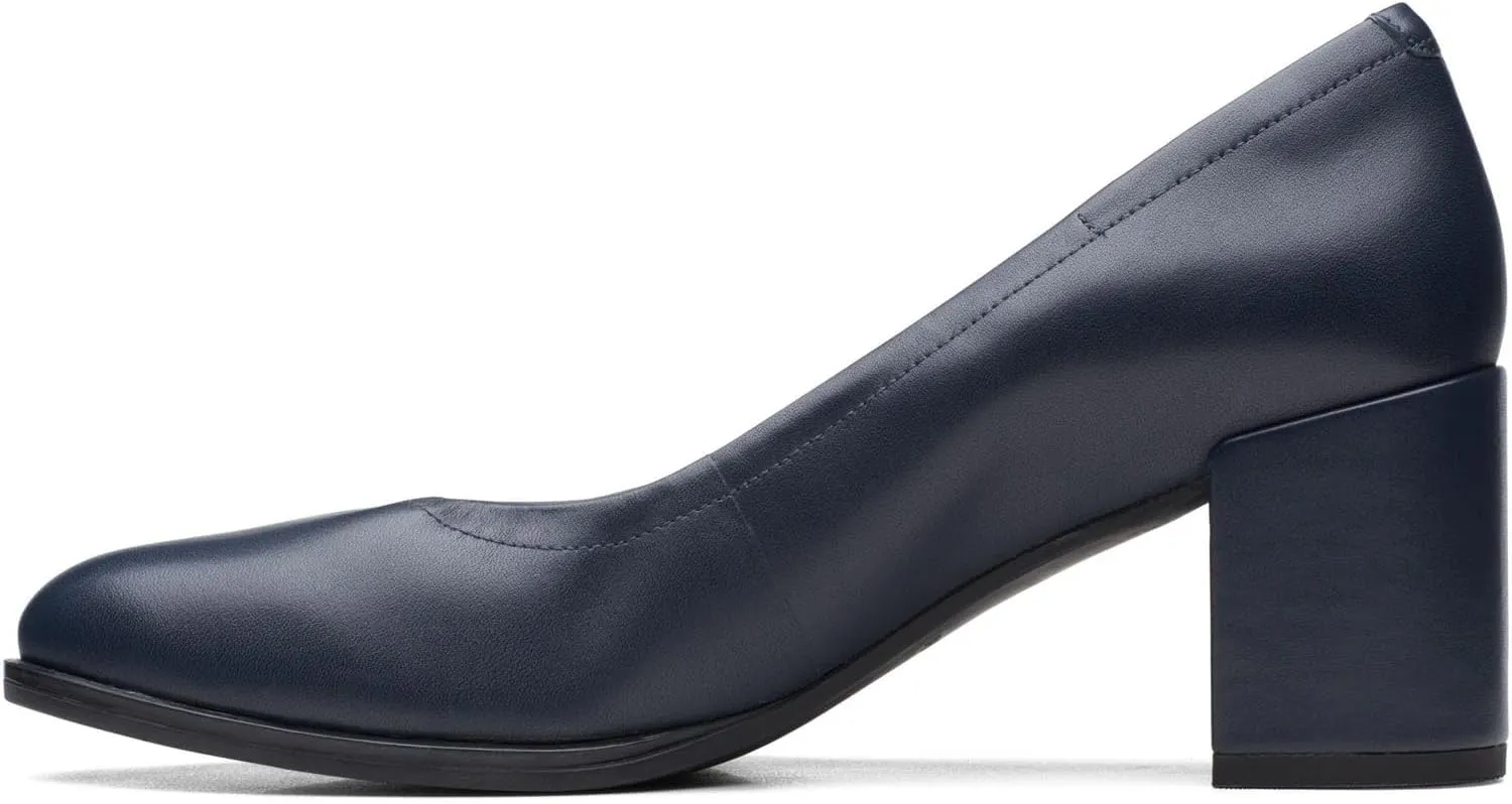 Clarks Unisex Freva55 Court Sneaker, Navy Leath, 0 US Women