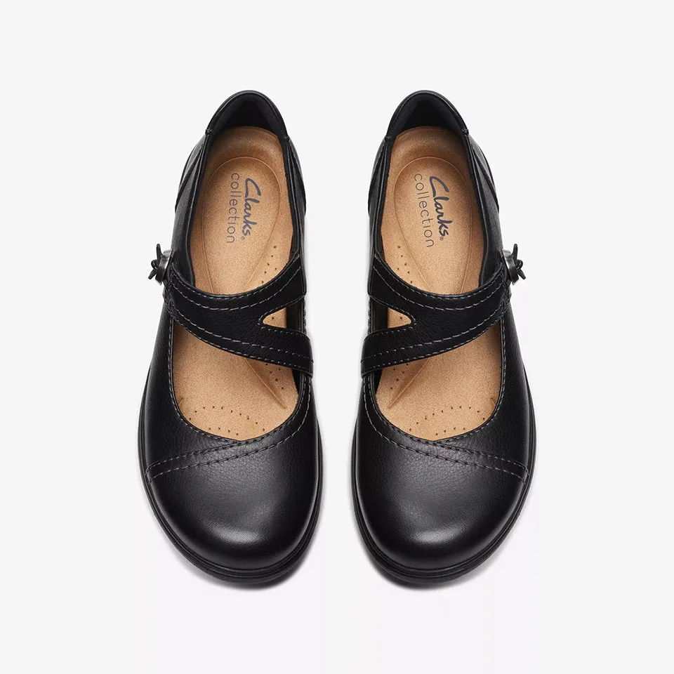 Clarks Women's Carleigh Jane Black Leather 26175042