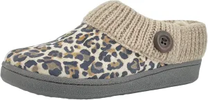 Clarks Women's Knitted Collar Clog (11 M US, Tan/Brown Leopard)