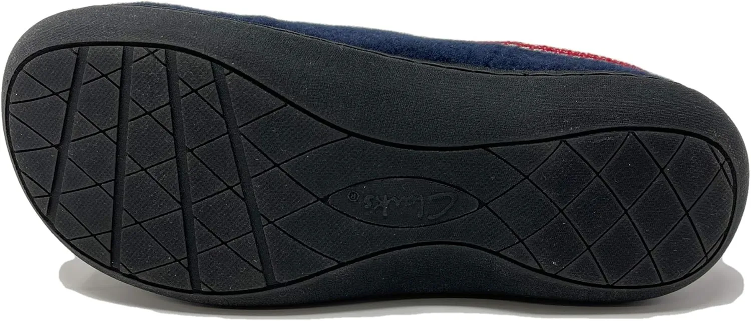 Clarks Womens Wool Felt Clog Slippers JMH1319T - Warm Cozy Plush Faux Fur Lined - Indoor Outdoor House Slipper for Women