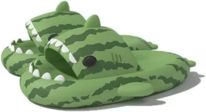 Cloudy Shark Slides, Halloween Christmas Shark Slippers, 3D Cartoon Spooky Shark Slides Glow in the Dark for Men Women