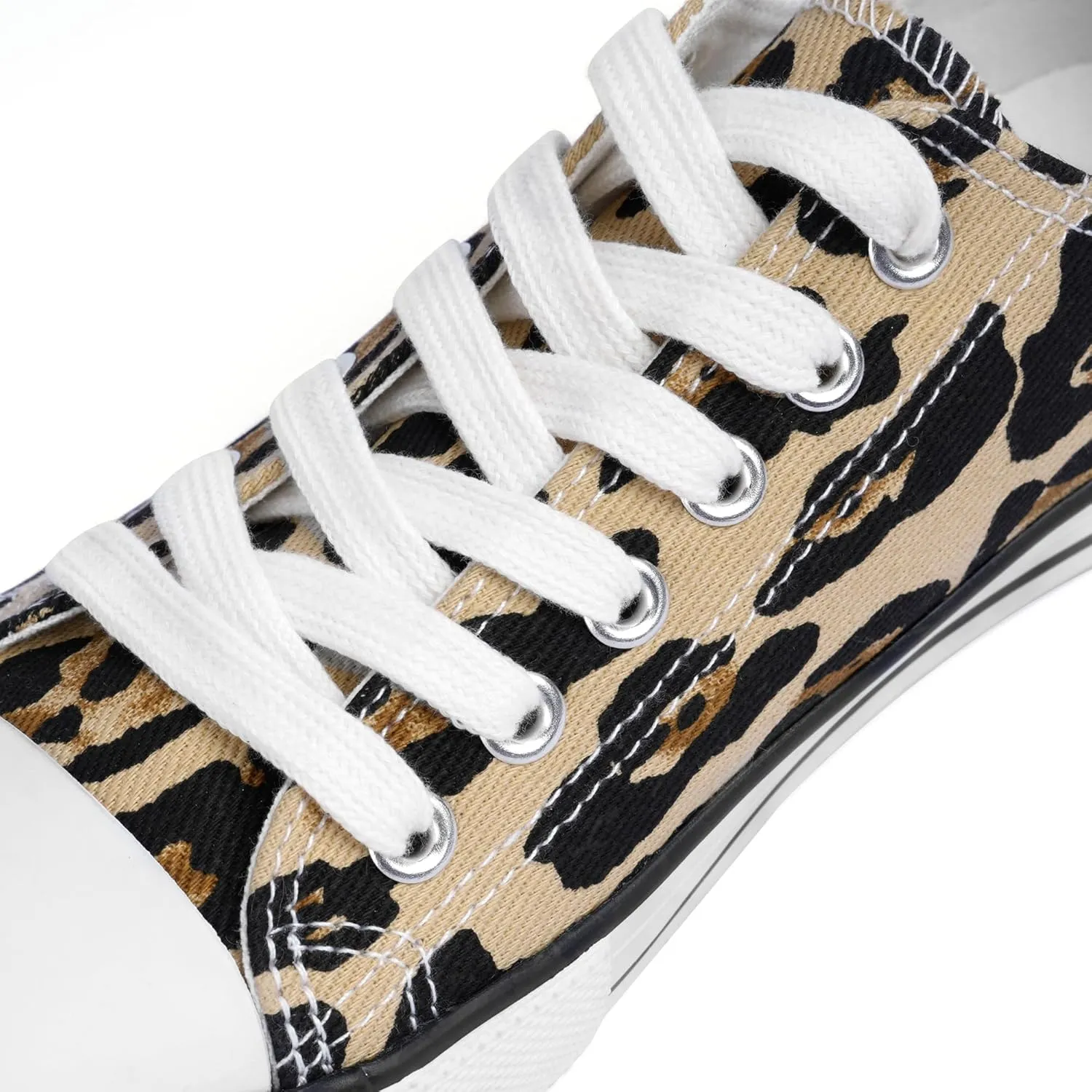 Colgo Women's Canvas Shoes, Lace-Up Low-Top Comfortable Breathable Sneakers for Women, Non-Slip Fashion Flats