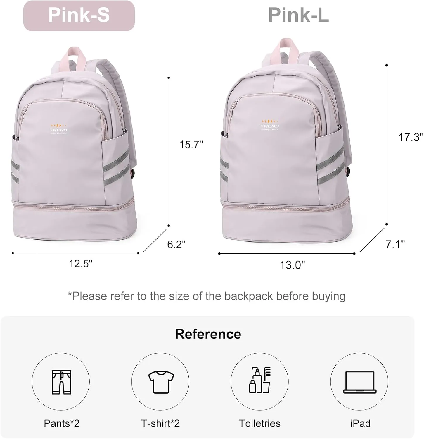 Coofay Small Gym Bag for Women - Waterproof, Lightweight Travel Backpack with Shoe Compartment