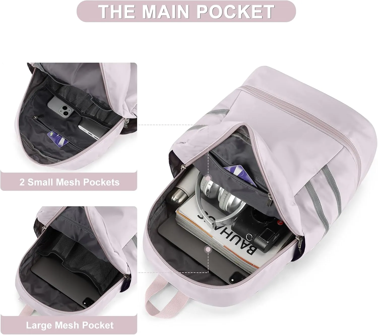Coofay Small Gym Bag for Women - Waterproof, Lightweight Travel Backpack with Shoe Compartment