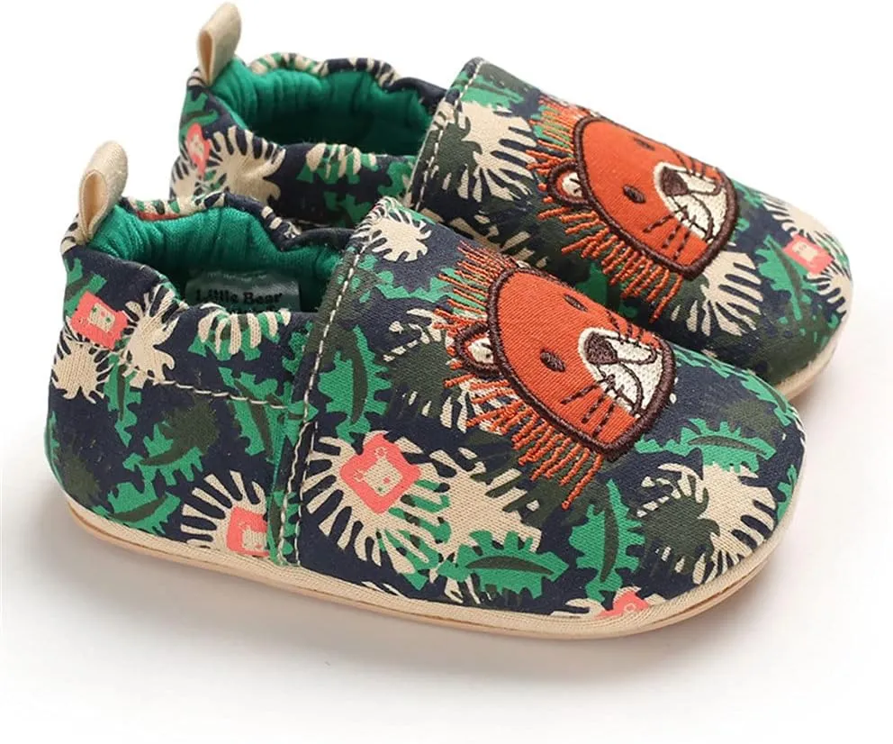 COSANKIM Infant Baby Boys Girls Slipper Soft Sole Non Skid Sneaker Moccasins Toddler First Walker Cirb House Shoes