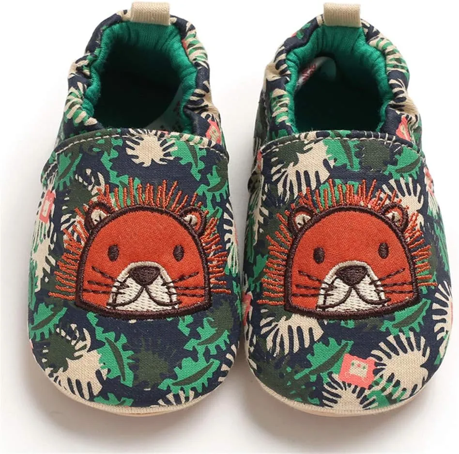 COSANKIM Infant Baby Boys Girls Slipper Soft Sole Non Skid Sneaker Moccasins Toddler First Walker Cirb House Shoes