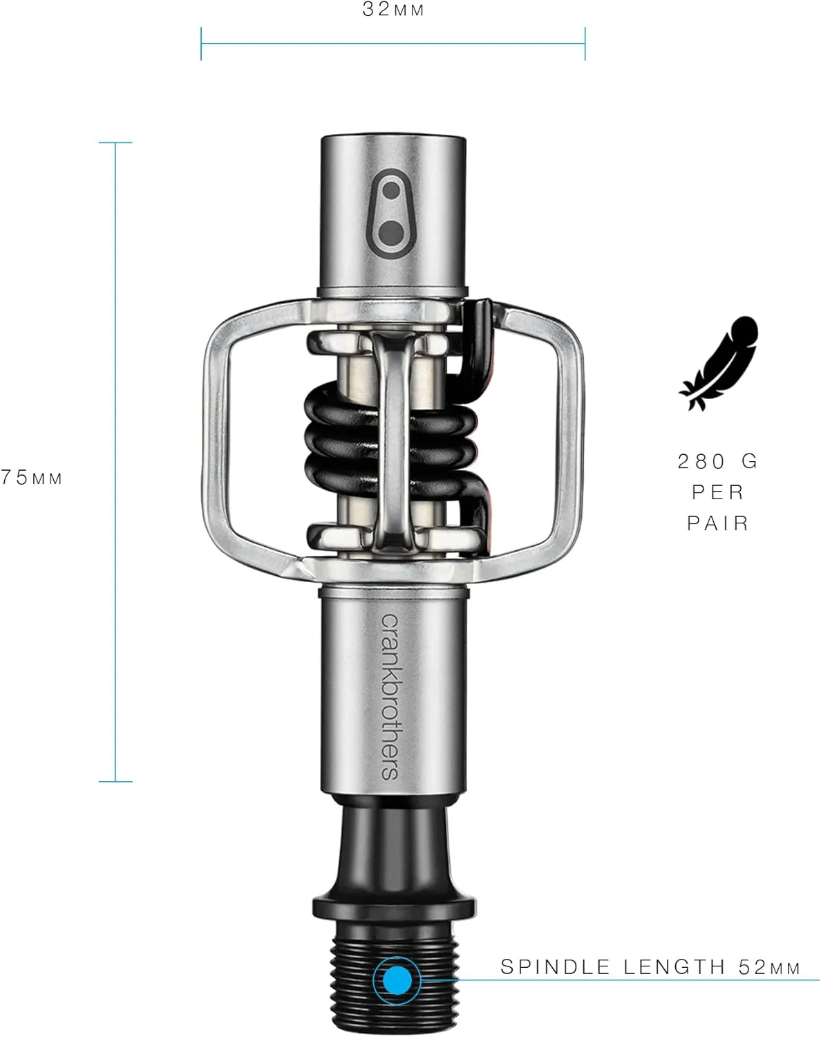Crankbrothers Eggbeater MTB Clip-in Pedals - Minimal, Lightweight XC/Gravel Pedals