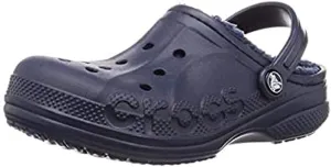 Crocs Kids' Baya Lined Clog | Kids' Slippers, Navy/Navy, 1 Little Kid