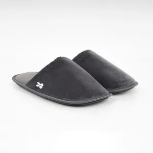 Crosshatch Mens Slipfort Slippers Charcoal