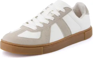 CUSHIONAIRE Women's Bailey lace up Sneaker  Comfort Foam, Wide Widths Available