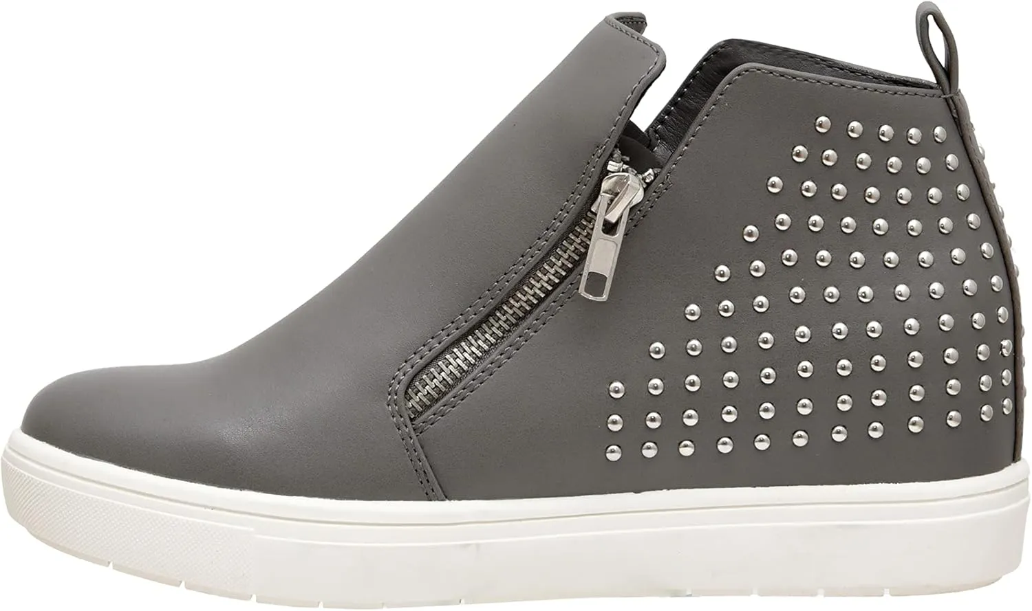 CUSHIONAIRE Women's Hollywood studded Hidden Wedge sneaker  Memory Foam