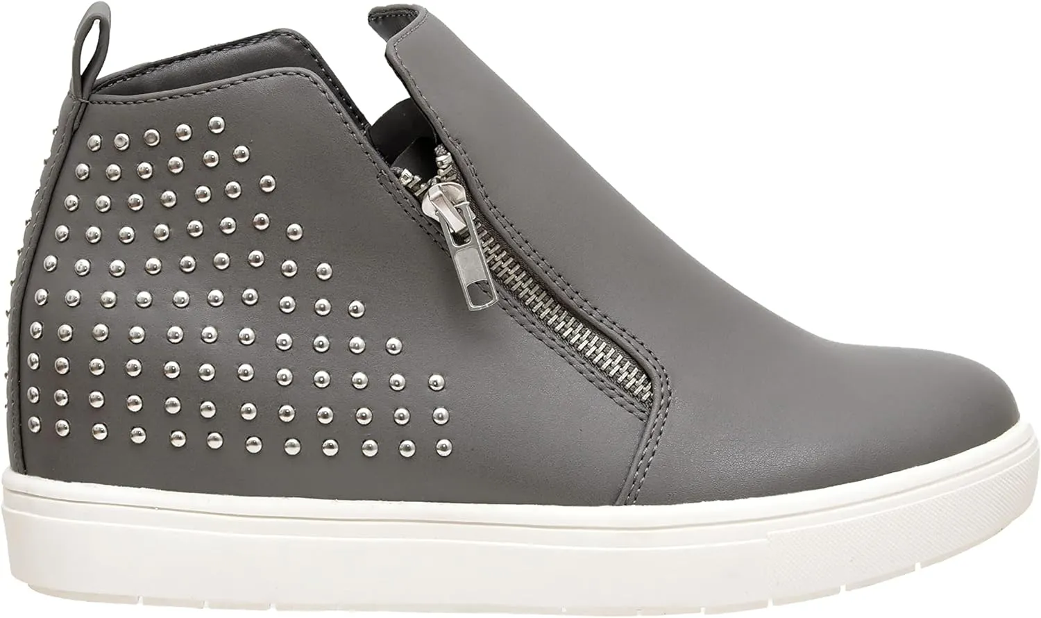 CUSHIONAIRE Women's Hollywood studded Hidden Wedge sneaker  Memory Foam