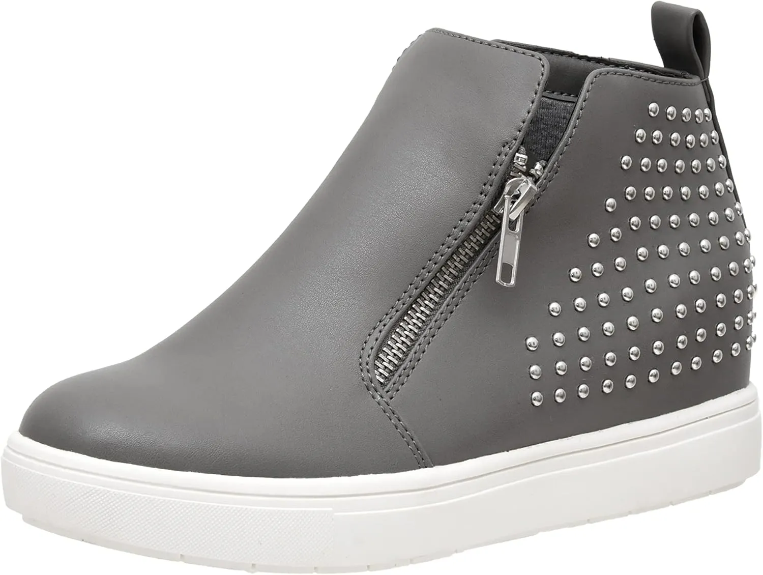 CUSHIONAIRE Women's Hollywood studded Hidden Wedge sneaker  Memory Foam