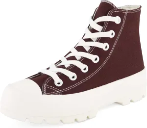 CUSHIONAIRE Women's Vespa high top Canvas Sneaker  Memory Foam and Side Zipper