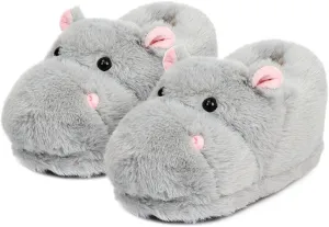 Cute Women Penguin Animal Slippers Fluffy Warm Plush House Shoes Novelty Soft Slippers Cartoon Gifts for Birthday Christmas