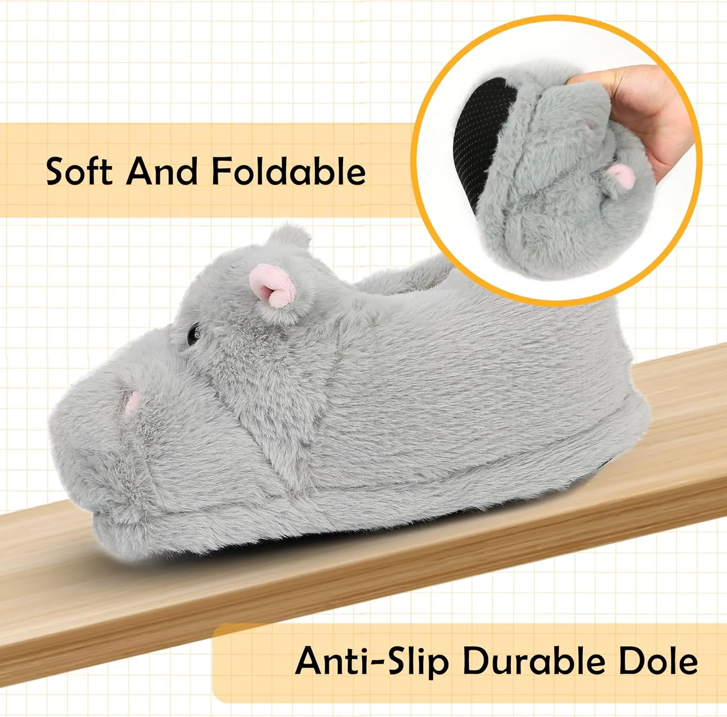 Cute Women Penguin Animal Slippers Fluffy Warm Plush House Shoes Novelty Soft Slippers Cartoon Gifts for Birthday Christmas