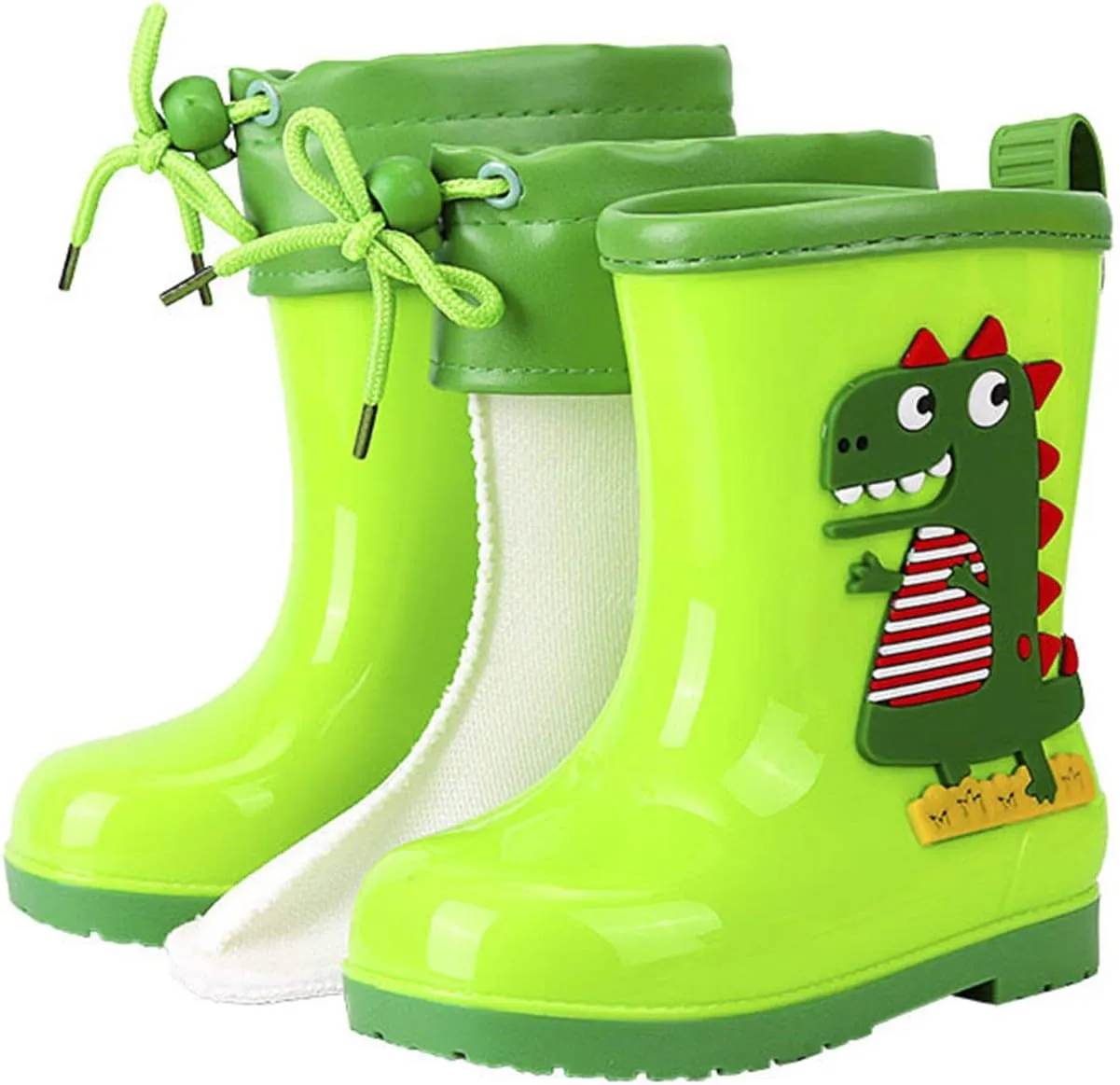 CYian Toddler Rain Boots Fur Lined with Lightweight and Anti-Skid Outdoor Little kid Shoes
