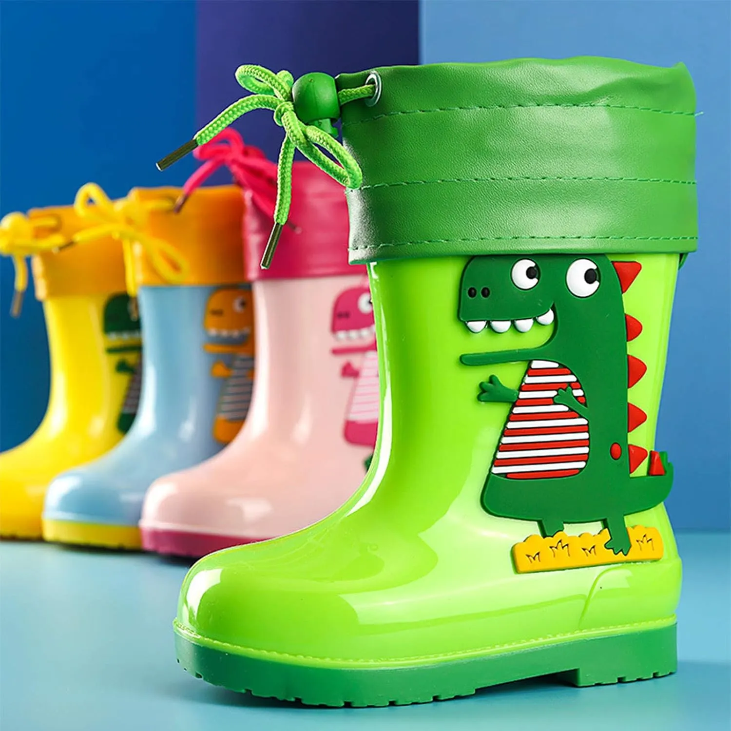CYian Toddler Rain Boots Fur Lined with Lightweight and Anti-Skid Outdoor Little kid Shoes