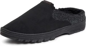 Dearfoams Men's Breathable Perforated Microsuede Clog Slipper
