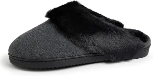Dearfoams Women's Dahlia Rib Knit Scuff Slipper