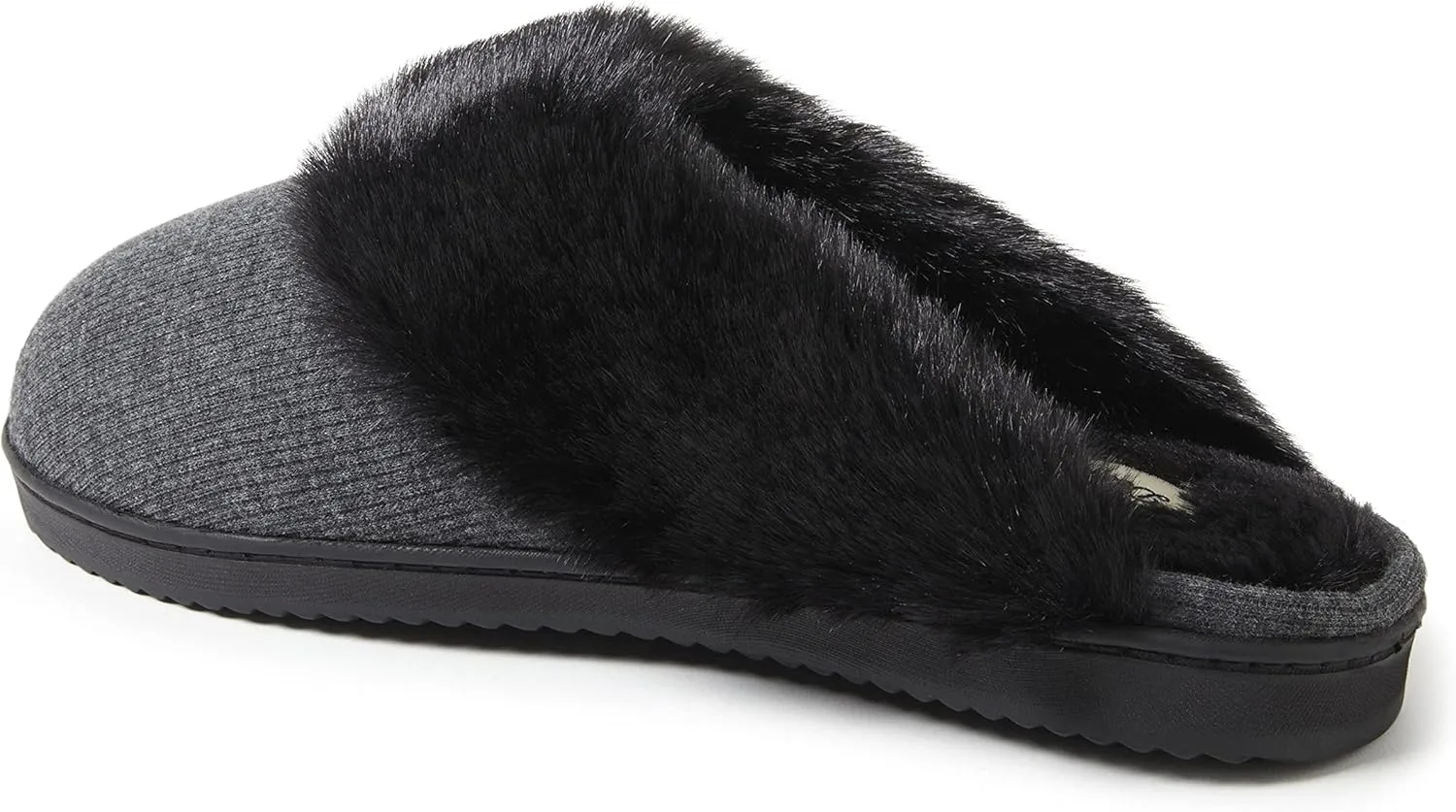 Dearfoams Women's Dahlia Rib Knit Scuff Slipper