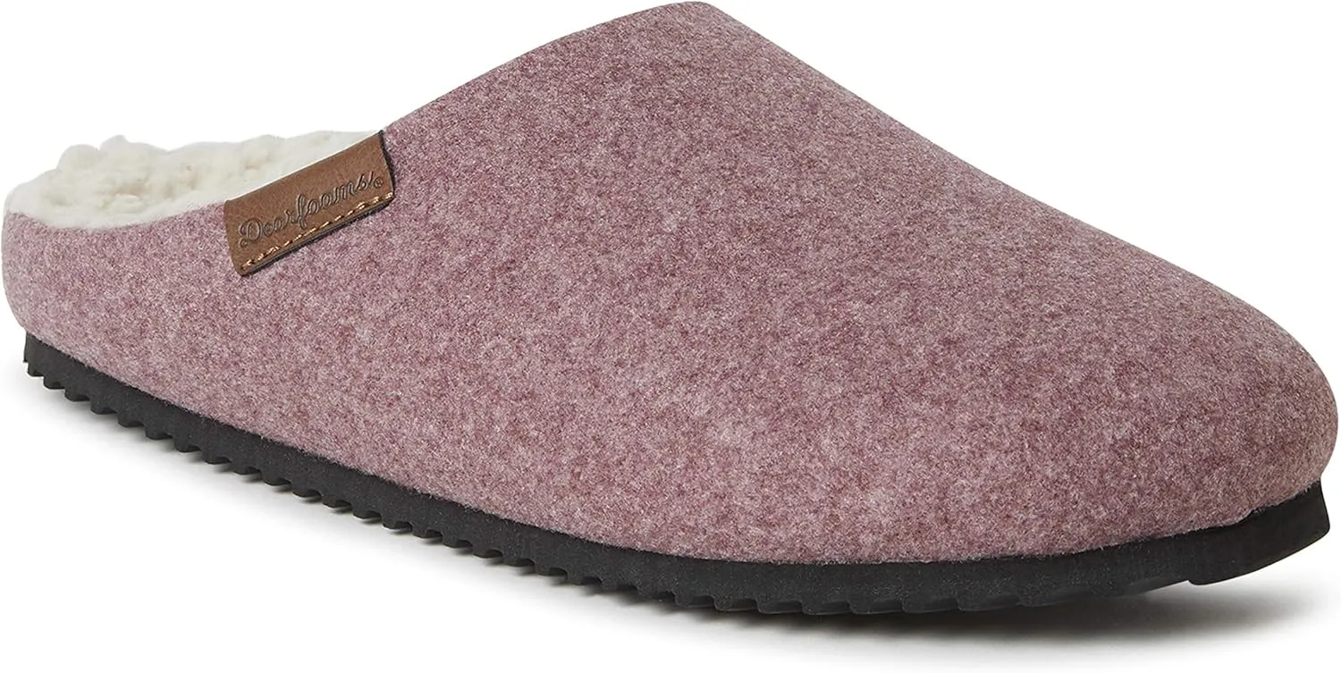 Dearfoams Women's Microwool Molded Footbed Clog Slipper