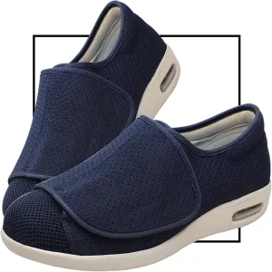 Diabetic Slipper Womens Lightweight Non Slip Hiking Shoes Wide Arthritis Edema Swollen Walking Shoes Comfy Cozy Adjustable Slip-Resistant Sandals for Seniors