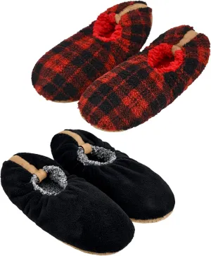 DICUIRD Mens Slipper Socks With Non Skid Bottoms, Warm Slipper Socks With Grippers For Men, Fuzzy House Fabric Slippers