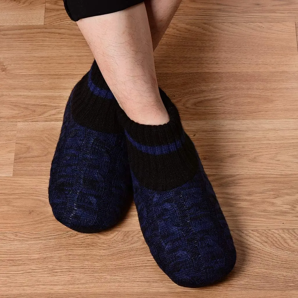 DICUIRD Men's Slippers Socks Autumn Winter Indoor Non-Skid House Slippers