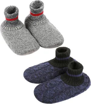 DICUIRD Men's Slippers Socks Autumn Winter Indoor Non-Skid House Slippers