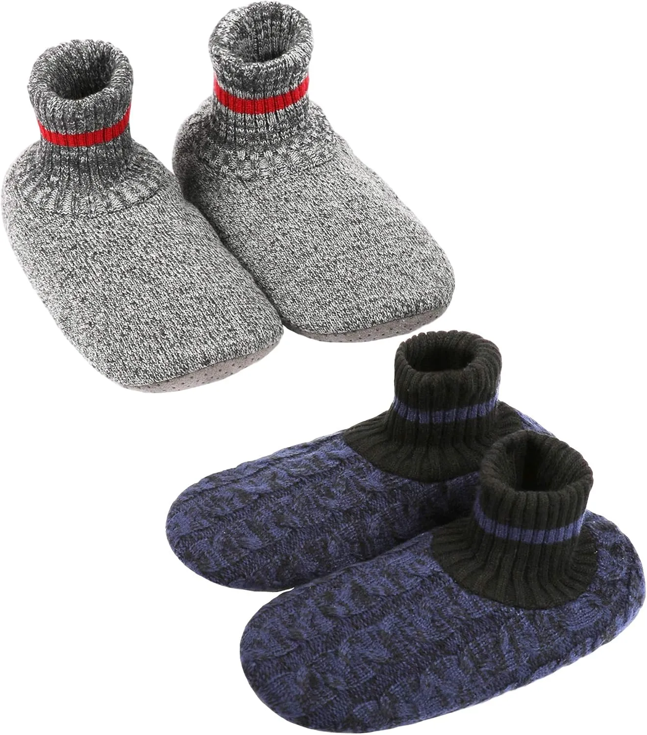 DICUIRD Men's Slippers Socks Autumn Winter Indoor Non-Skid House Slippers